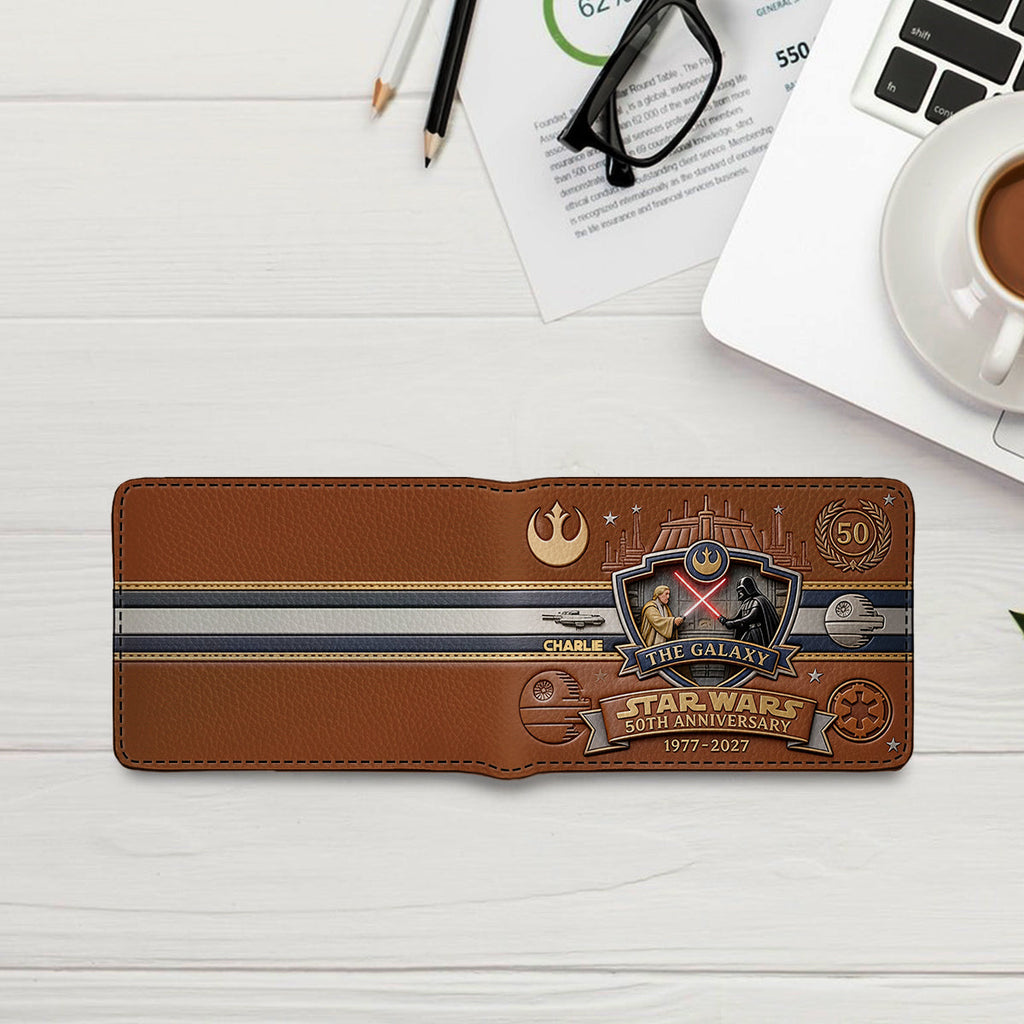 Personalized 50th Anniversary Leather Wallet Gift for Him Leather Wallet 2 GradoCreations