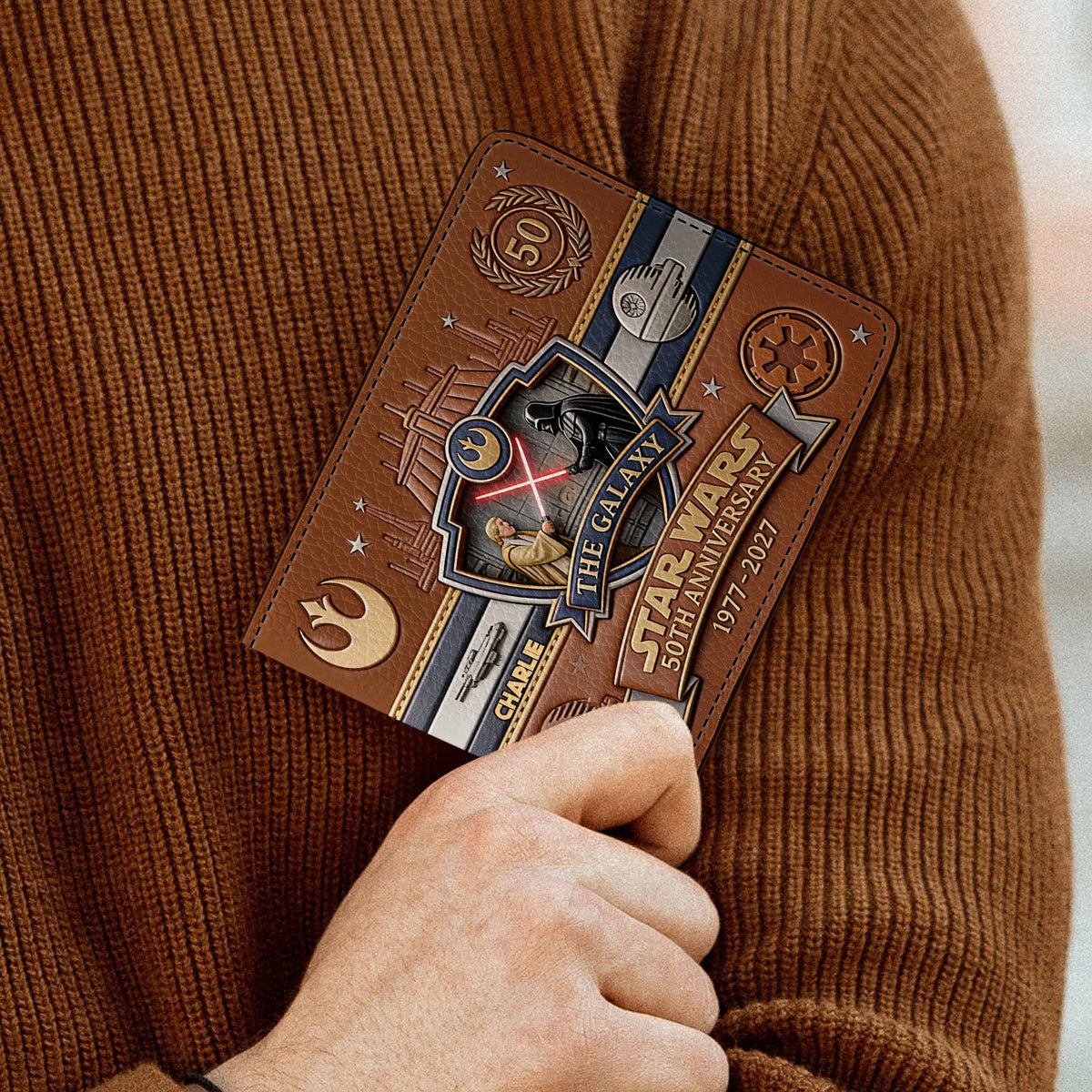 Personalized 50th Anniversary Leather Wallet Gift for Him Leather Wallet 2 GradoCreations