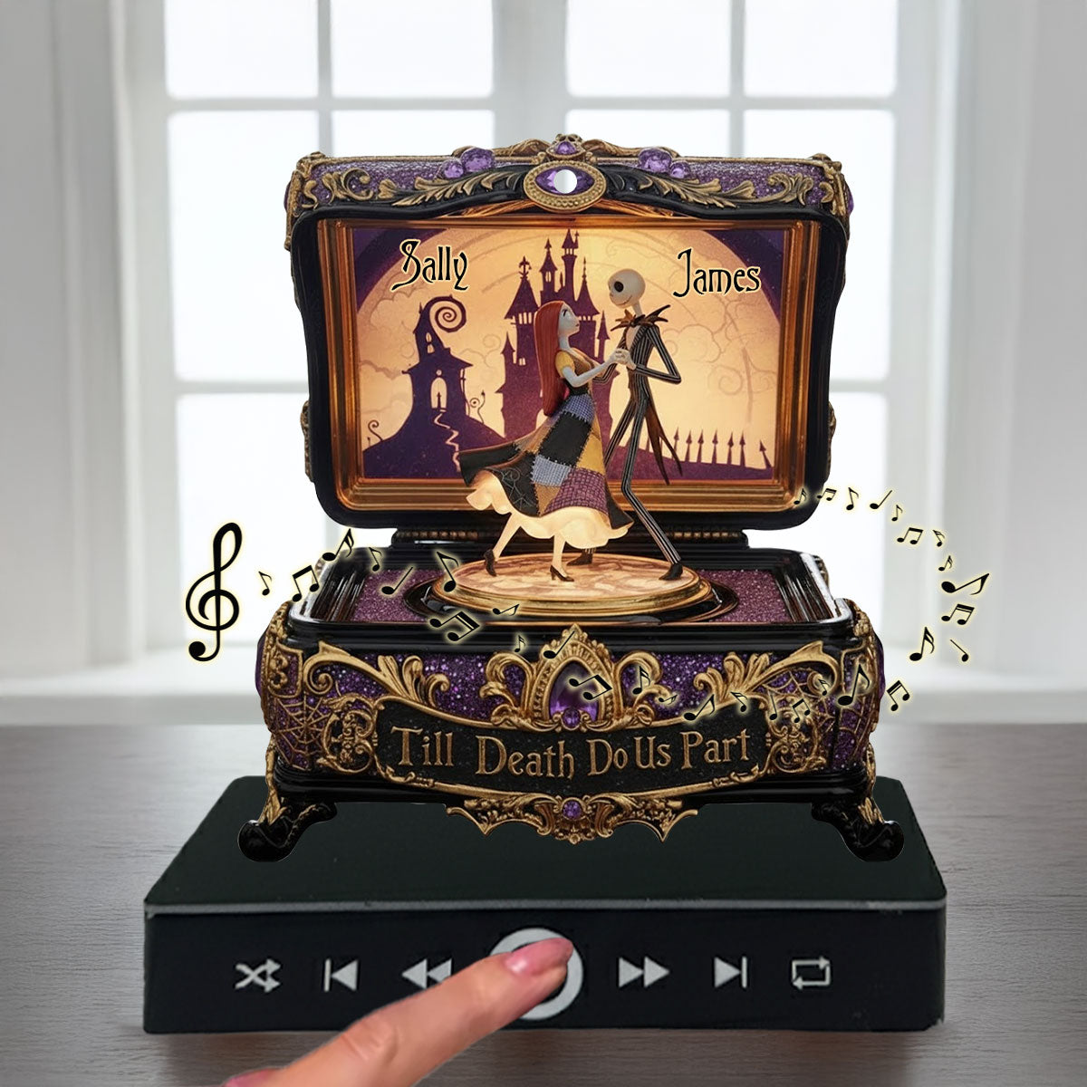 Personalized Music Ornament Till Death Do Us Part Gift Music Ornament GradoCreations