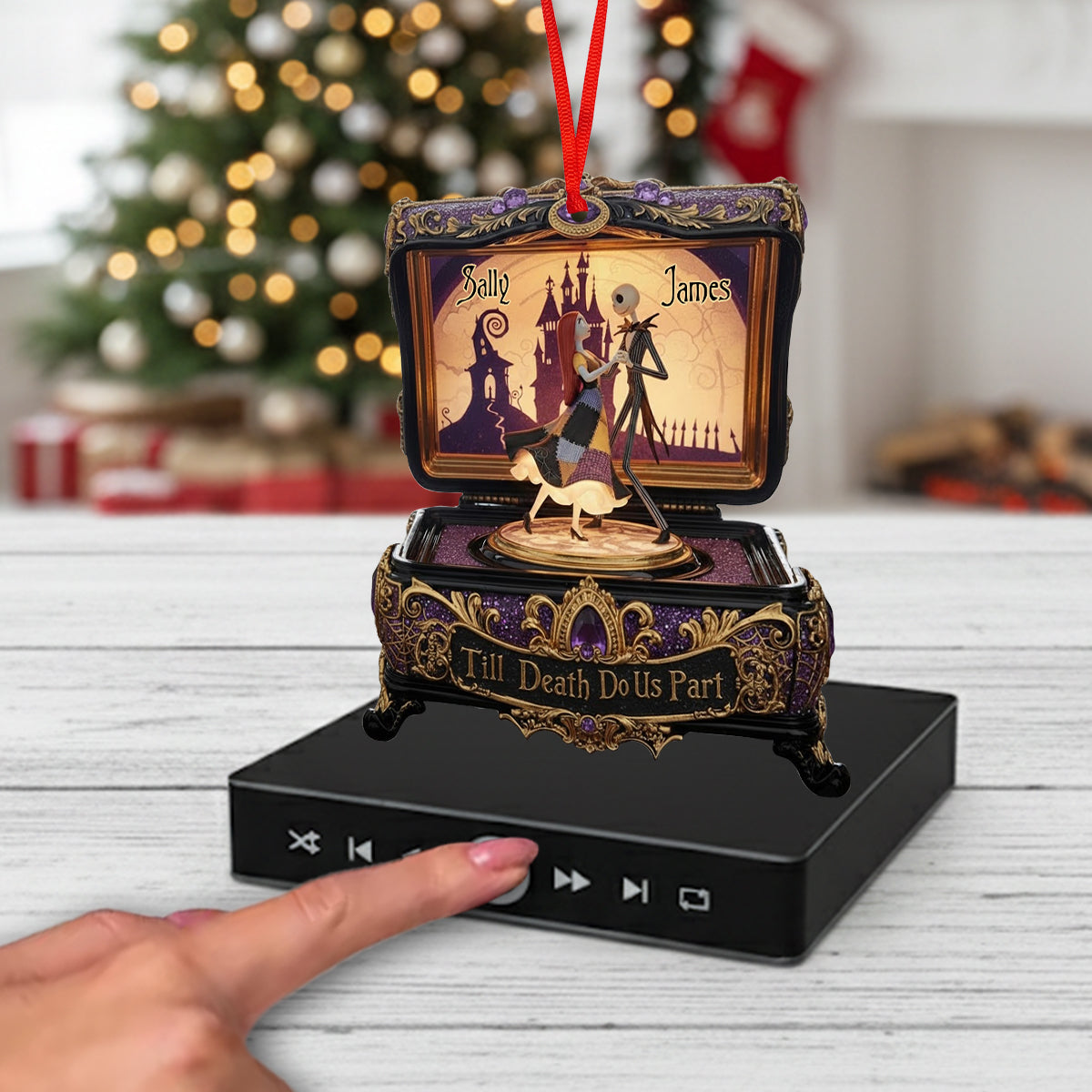 Personalized Music Ornament Till Death Do Us Part Gift Music Ornament GradoCreations