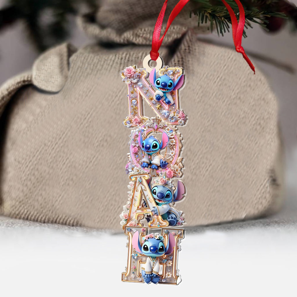 Personalized Transparent Ohana Ornament Custom Name Gift for Christmas One-sided Ornament GradoCreations