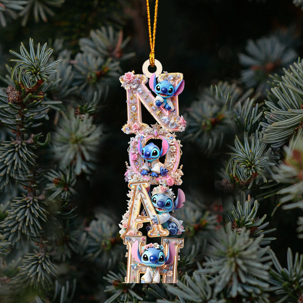 Personalized Transparent Ohana Ornament Custom Name Gift for Christmas One-sided Ornament GradoCreations