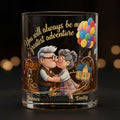 Personalized Couple Whiskey Glass Unique Adventure Gift for Him/Her Whiskey Glass GradoCreations