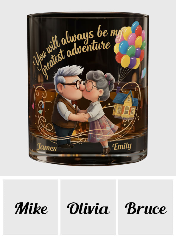 Personalized Couple Whiskey Glass Unique Adventure Gift for Him/Her Whiskey Glass GradoCreations