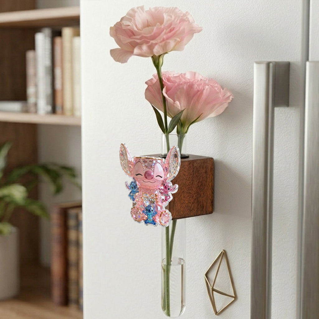 Personalized Cute Sparkling Alien Magnetic Flower Vase Gift Magnetic Flower Vase GradoCreations
