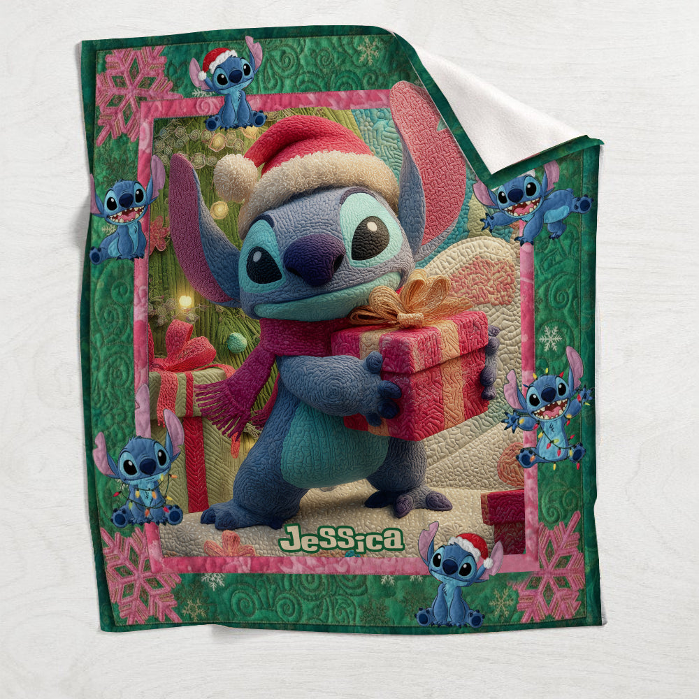 Personalized Ohana Blanket with Stitch Design for Kids and Family Blanket GradoCreations
