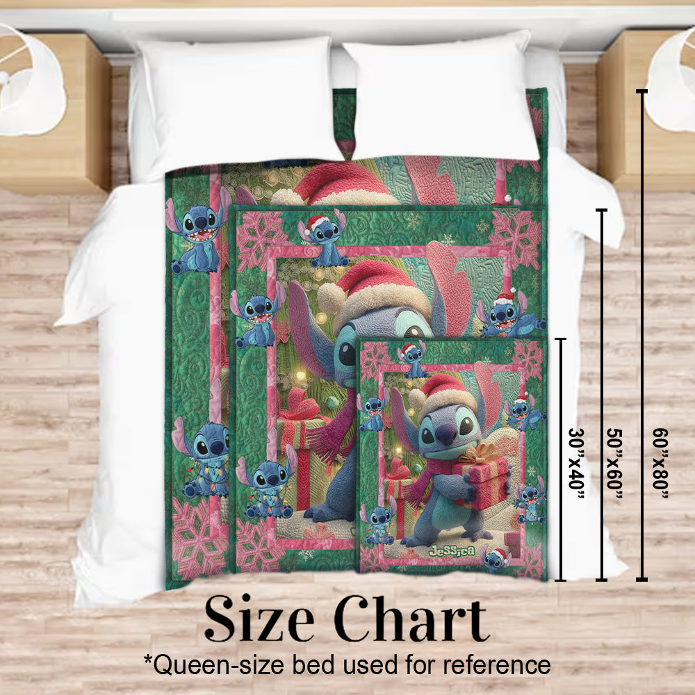 Personalized Ohana Blanket with Stitch Design for Kids and Family Blanket GradoCreations