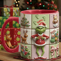 Personalized Christmas Accent Mug with Grinch Design for Kids Accent Mug GradoCreations