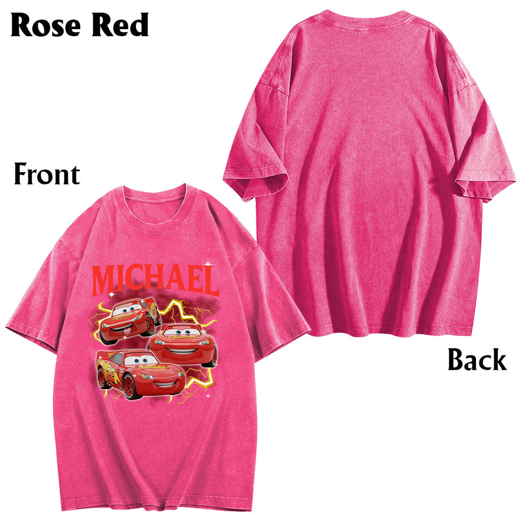 Personalized Cars Wash T-shirt Custom Name Gift for Kids Wash T-shirt GradoCreations