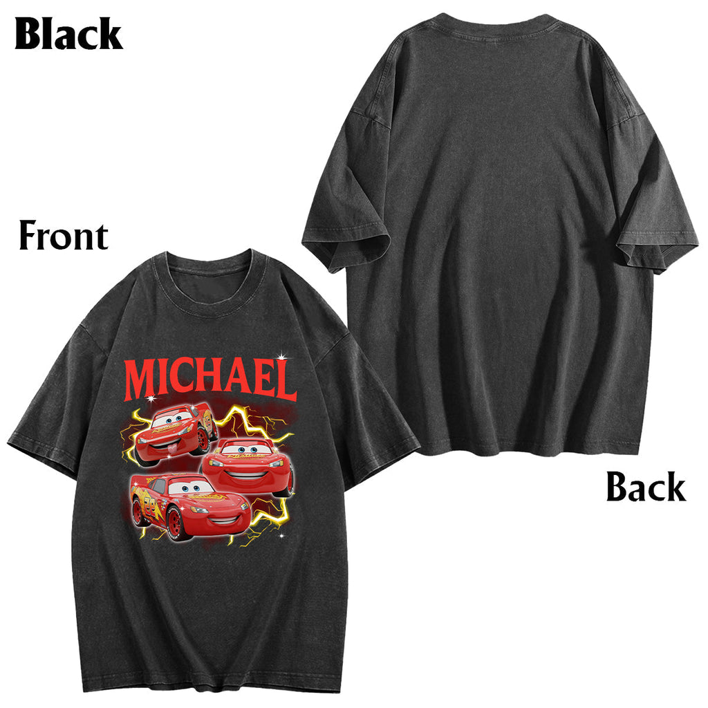 Personalized Cars Wash T-shirt Custom Name Gift for Kids Wash T-shirt GradoCreations
