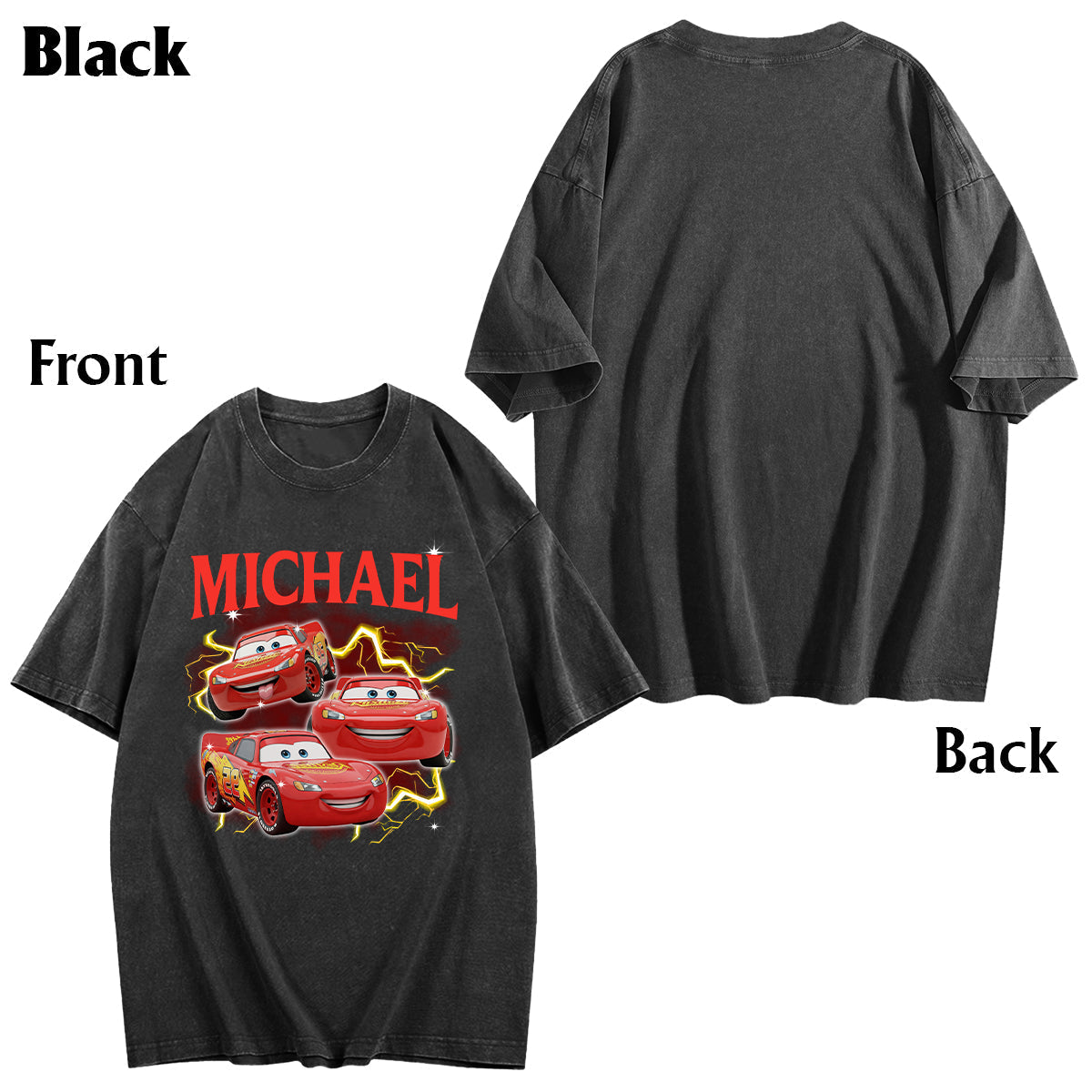 Personalized Cars Wash T-shirt Custom Name Gift for Kids Wash T-shirt GradoCreations