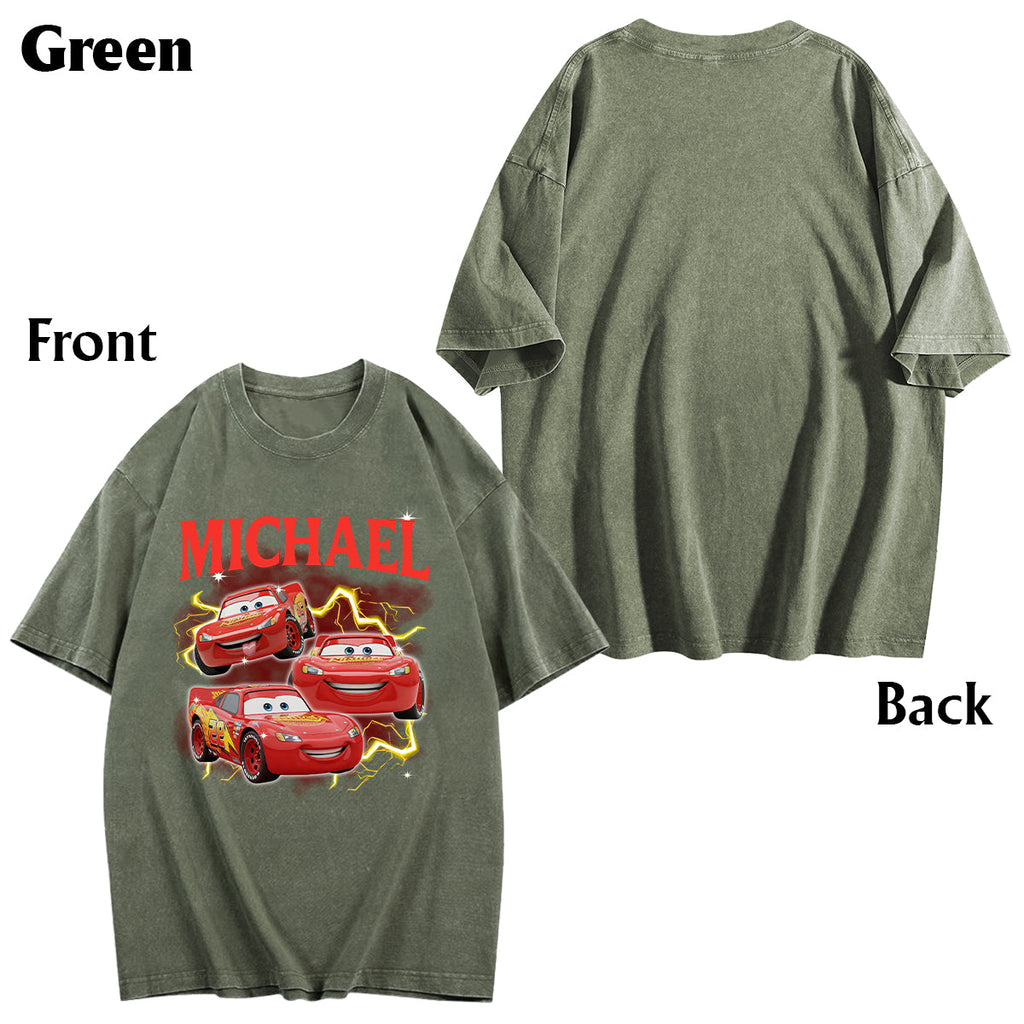 Personalized Cars Wash T-shirt Custom Name Gift for Kids Wash T-shirt GradoCreations