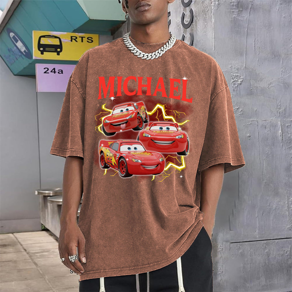 Personalized Cars Wash T-shirt Custom Name Gift for Kids Wash T-shirt GradoCreations