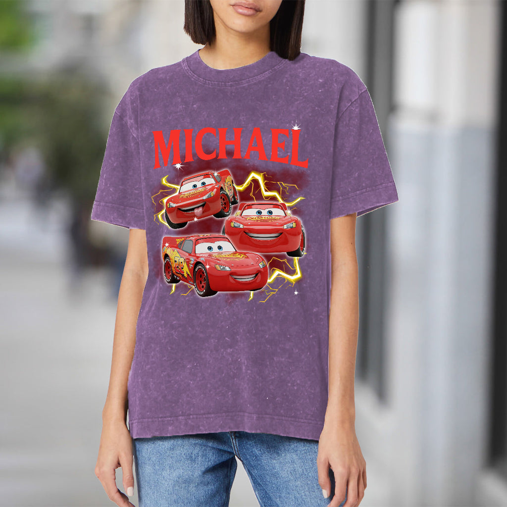 Personalized Cars Wash T-shirt Custom Name Gift for Kids Wash T-shirt GradoCreations
