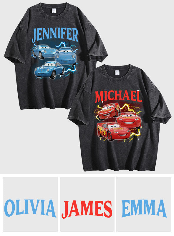 Personalized Cars Wash T-shirt Custom Name Gift for Kids Wash T-shirt GradoCreations