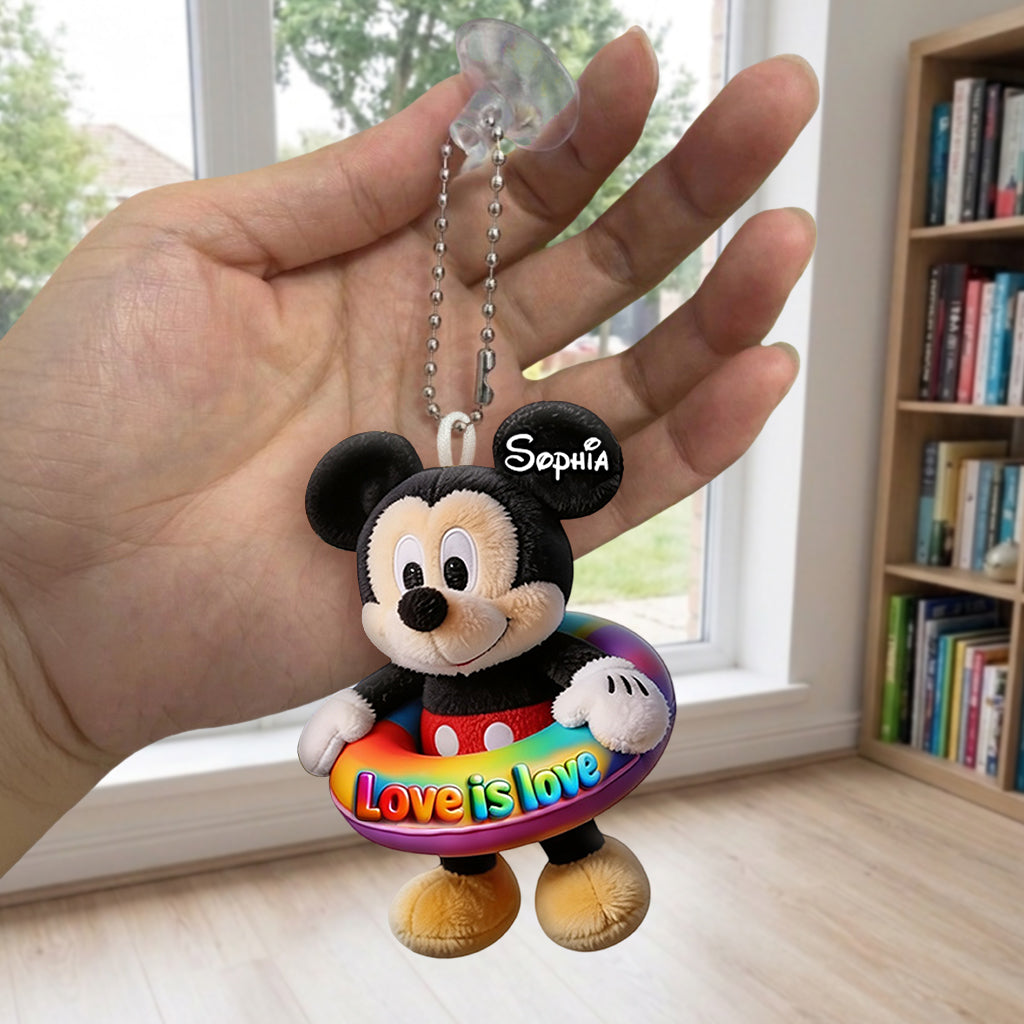 Personalized LGBT Support Tumbler with 3D Plush Charm for Friends Tumbler With Plush Charm GradoCreations