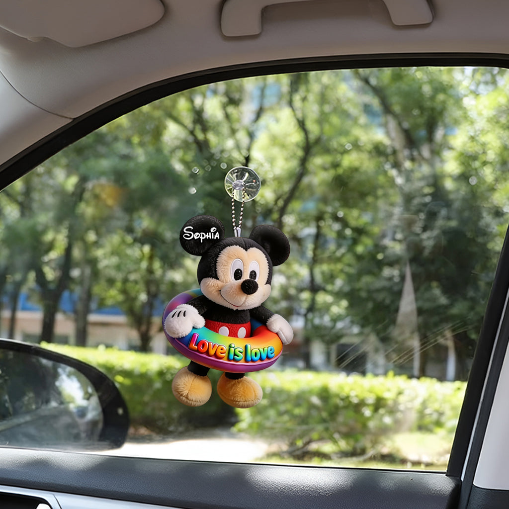Personalized LGBT Support Tumbler with 3D Plush Charm for Friends Tumbler With Plush Charm GradoCreations