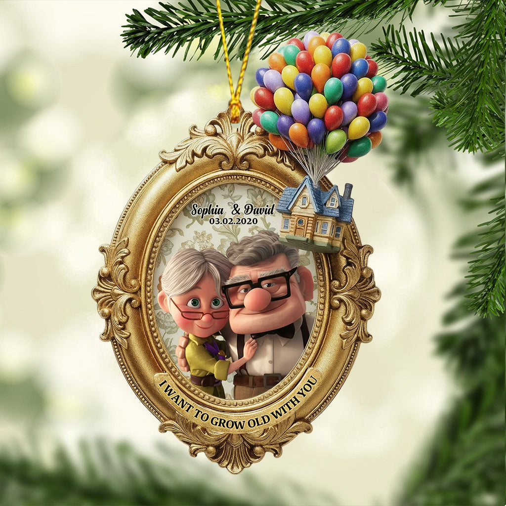 Personalized Lenticular Ornament for Couples with Custom Name - Unique Gift Idea Lenticular Ornament GradoCreations