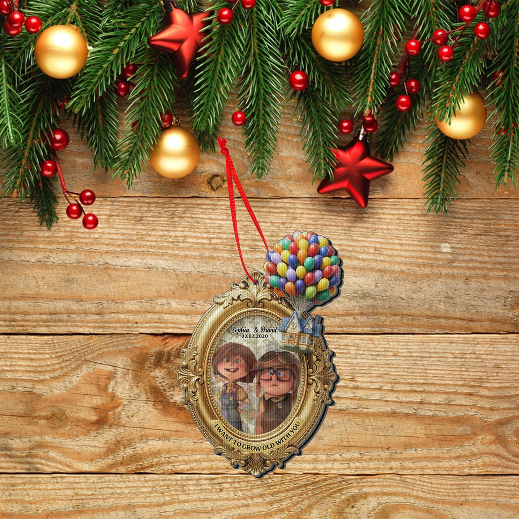 Personalized Lenticular Ornament for Couples with Custom Name - Unique Gift Idea Lenticular Ornament GradoCreations