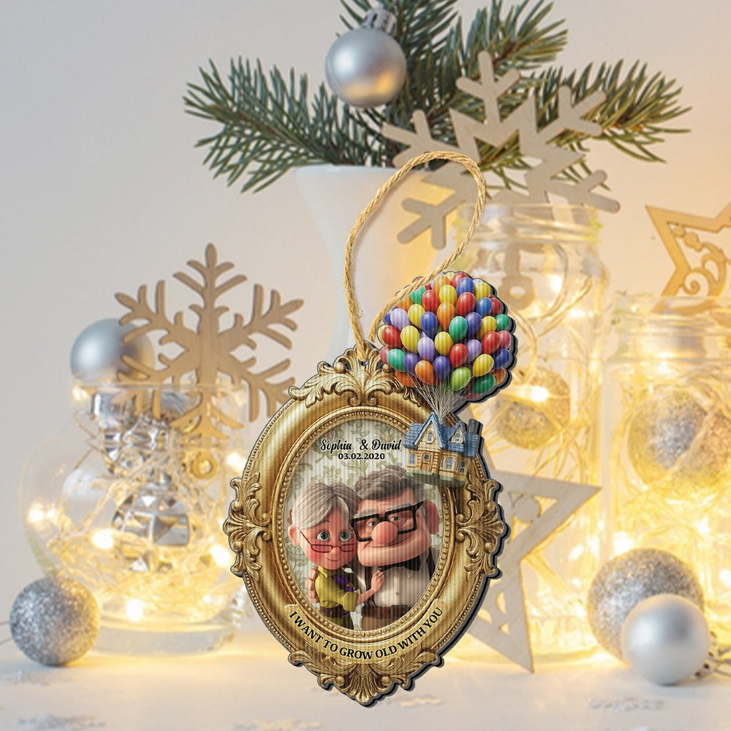 Personalized Lenticular Ornament for Couples with Custom Name - Unique Gift Idea Lenticular Ornament GradoCreations