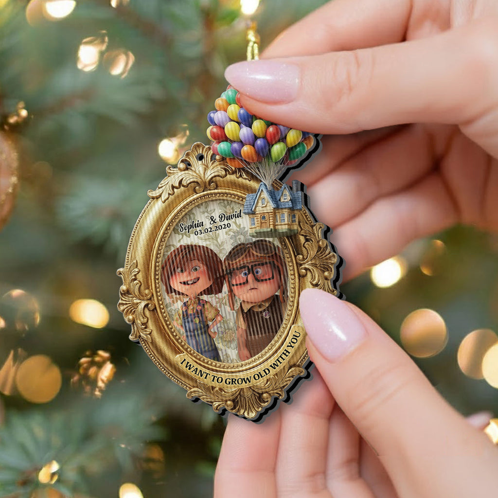 Personalized Lenticular Ornament for Couples with Custom Name - Unique Gift Idea Lenticular Ornament GradoCreations