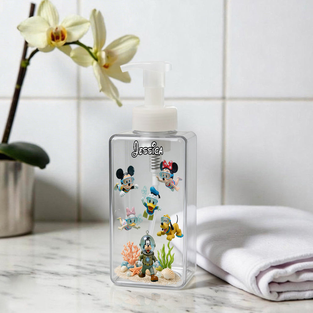 Personalized Pump Dispenser Custom Name Swimming Design Gift Pump Dispenser GradoCreations