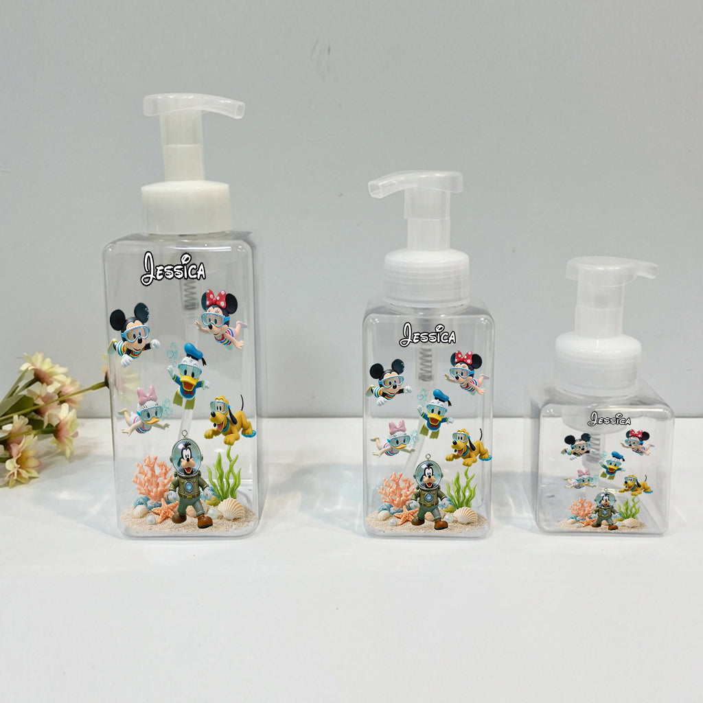 Personalized Pump Dispenser Custom Name Swimming Design Gift Pump Dispenser GradoCreations