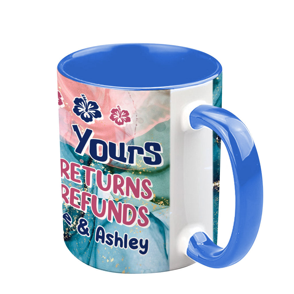 Personalized Ohana Accent Mug Custom Name Gift for Couples Accent Mug GradoCreations