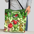 Personalized Merry Grinchmas Tote Bag Custom Name Gift for Christmas Tote Bag GradoCreations