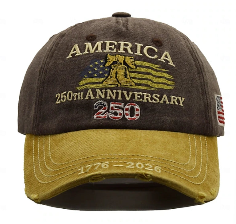 Personalized USA 250th Anniversary Embroidered Cap Gift HN590 - Embroidery Hat Josh GradoCreations