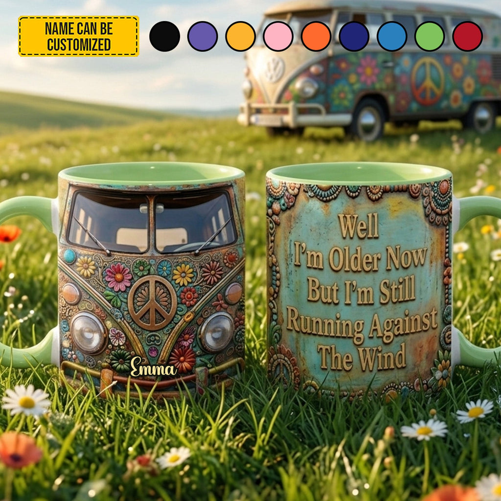 Personalized Hippie Accent Mug Custom Name Gift for Mom GradoCreations