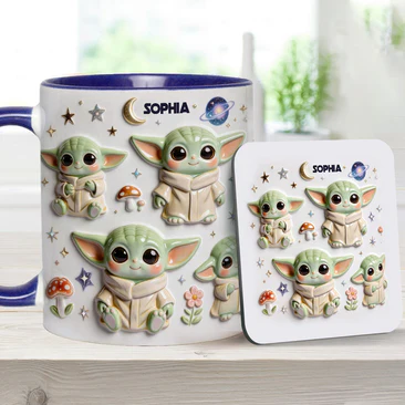 Personalized Galaxy Alien Mug Cute Gift for Movie Fans