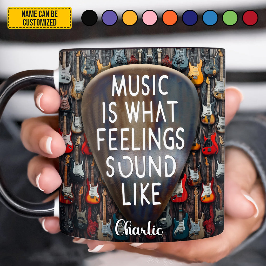 Personalized Guitar Lover Mug Custom Name Gift for Musician GradoCreations