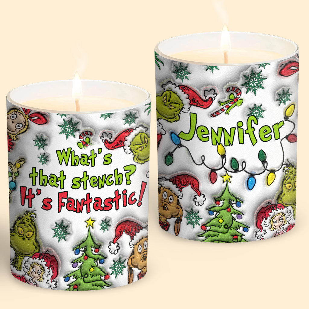 Personalized Christmas Candle with Wooden Lid Custom Name Gift Candle With Wooden Lid GradoCreations