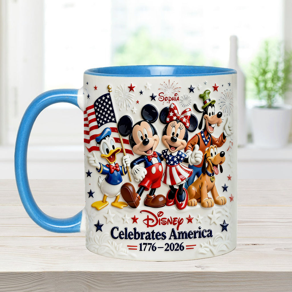 Personalized Disney Mug Celebrating USA's 250th Anniversary Gift