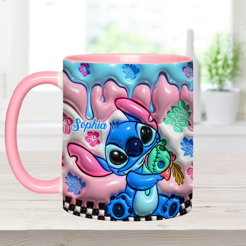 Personalized Ohana Accent Mug Custom Name Gift for Family Accent Mug GradoCreations