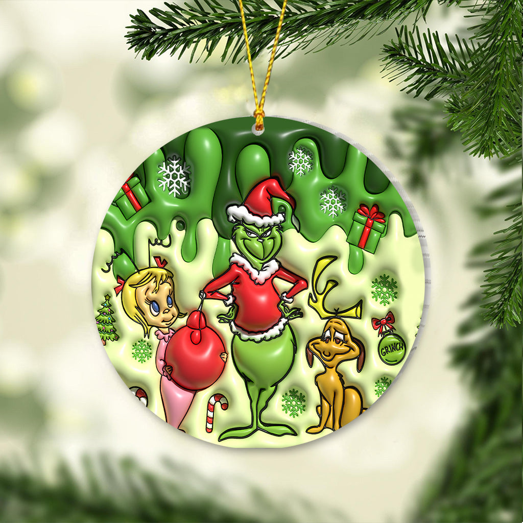 Personalized Grinchmas Christmas Ornament Custom Gift Ornament GradoCreations