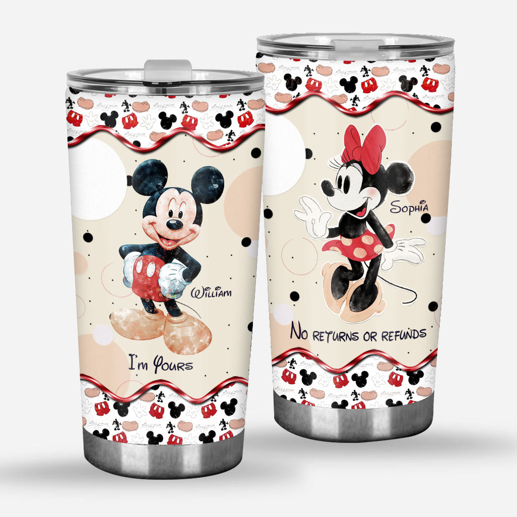 Personalized Mickey & Minnie Mouse Tumbler Custom Name Gift for Couples Tumbler GradoCreations