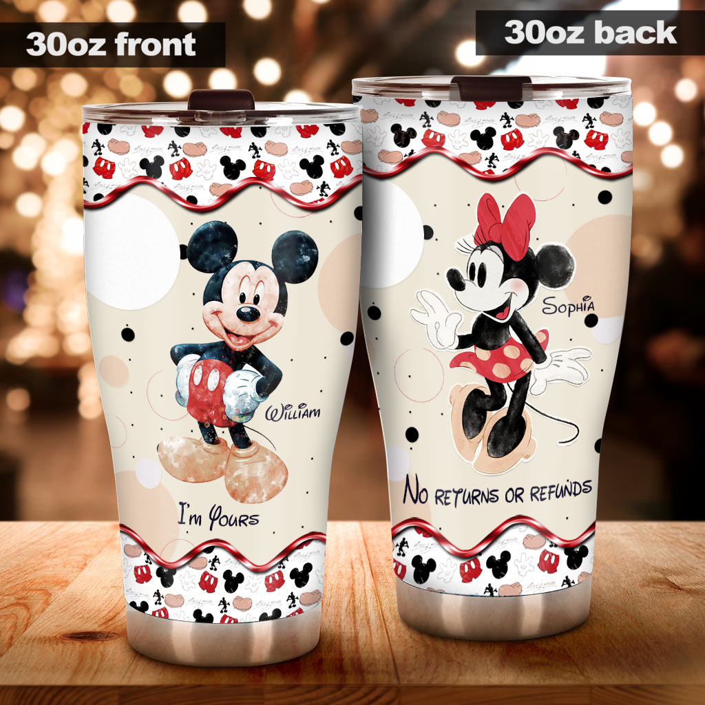 Personalized Mickey & Minnie Mouse Tumbler Custom Name Gift for Couples Tumbler GradoCreations