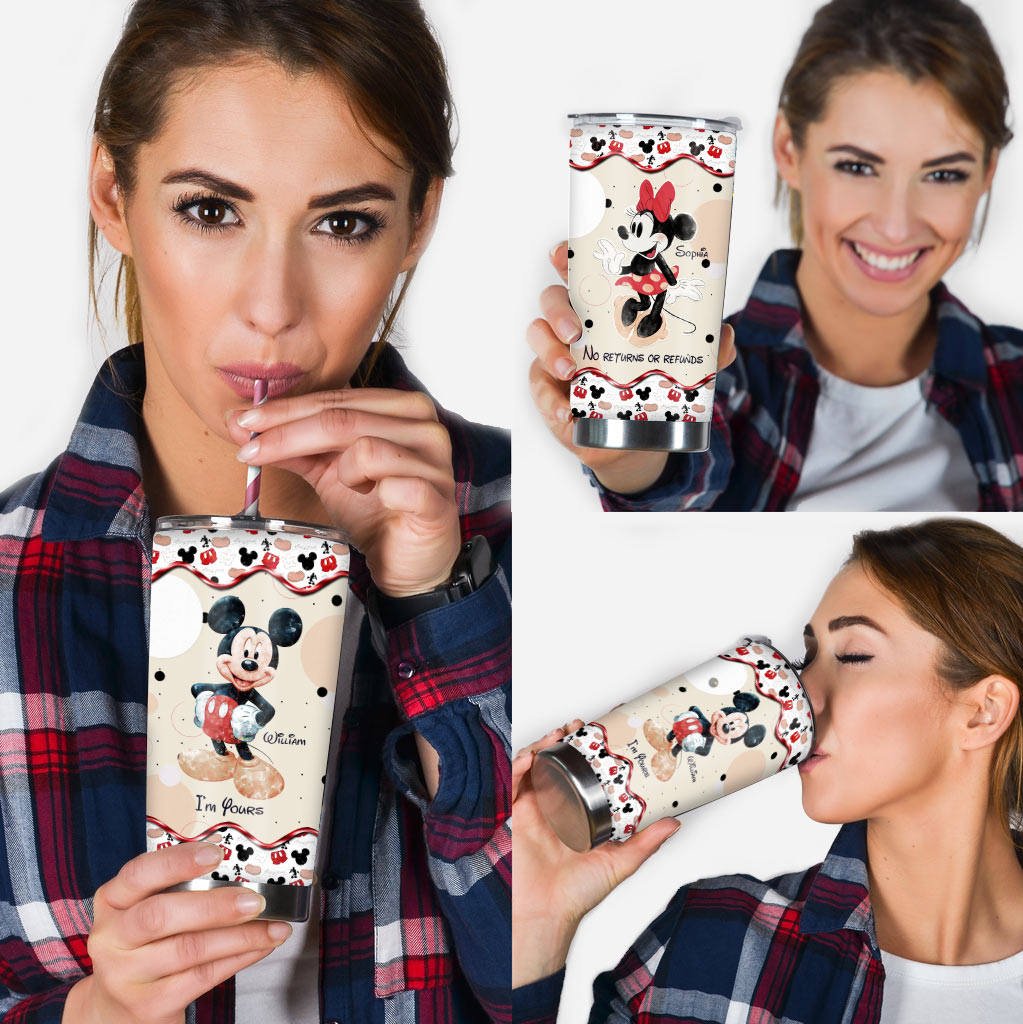 Personalized Mickey & Minnie Mouse Tumbler Custom Name Gift for Couples Tumbler GradoCreations
