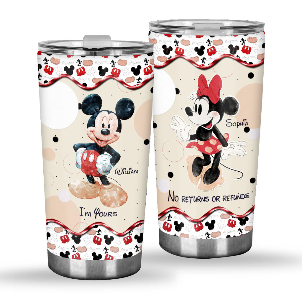 Personalized Mickey & Minnie Mouse Tumbler Custom Name Gift for Couples Tumbler GradoCreations