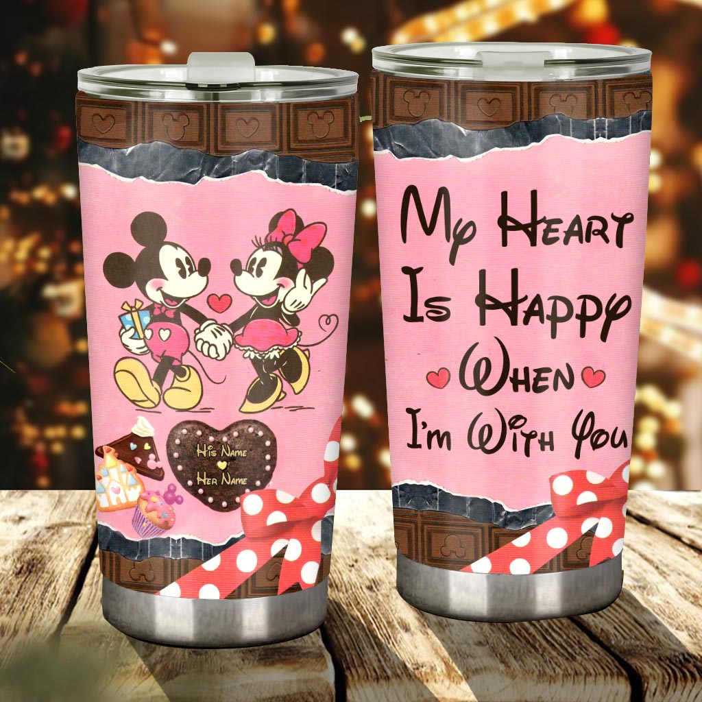 Personalized Couple Tumbler Custom Name Drinkware Gift Tumbler GradoCreations
