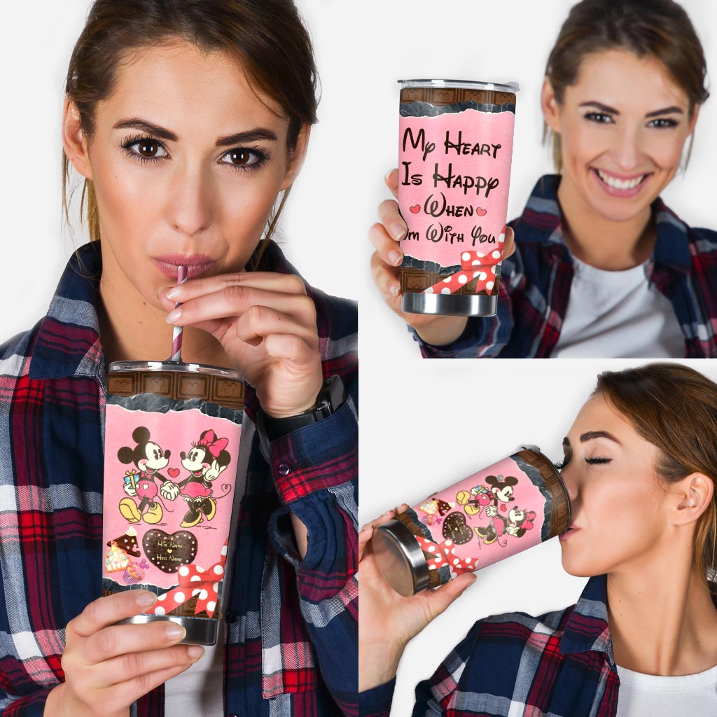Personalized Couple Tumbler Custom Name Drinkware Gift Tumbler GradoCreations
