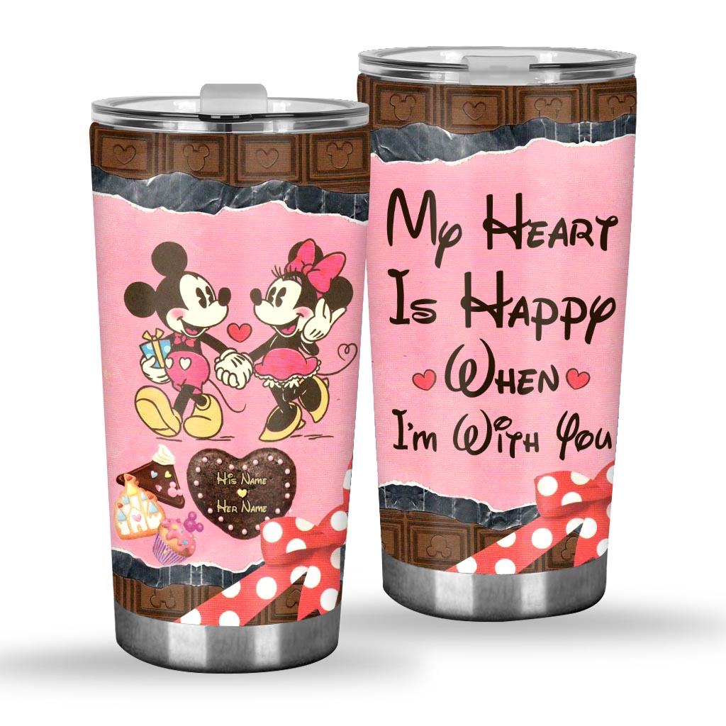 Personalized Couple Tumbler Custom Name Drinkware Gift Tumbler GradoCreations