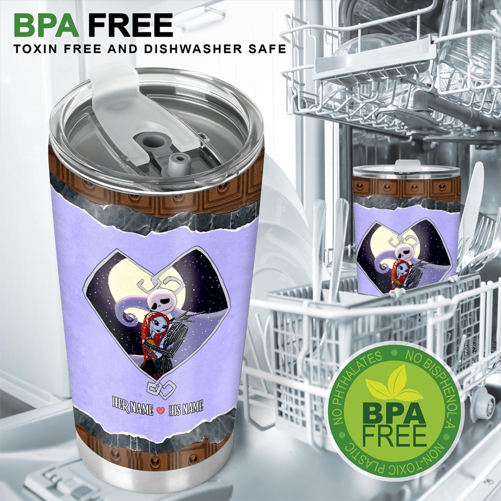Personalized Couple Tumbler My Heart Is Happy Gift Tumbler GradoCreations