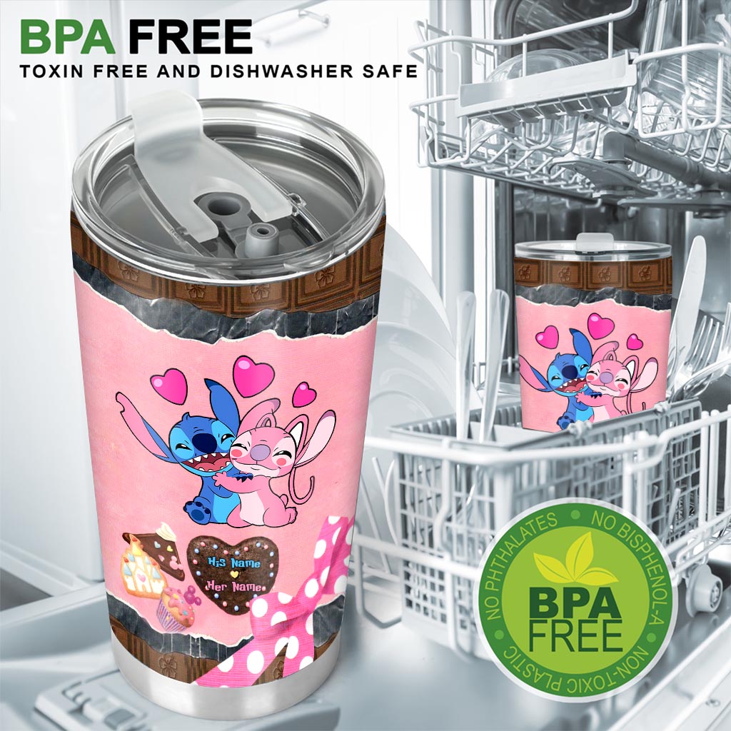 Personalized Couple Tumbler My Heart Is Happy Gift for Partner Tumbler GradoCreations