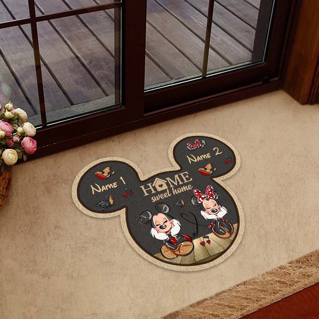 Personalized Mouse Shaped Doormat Custom Home Sweet Home Gift Shaped Doormat GradoCreations