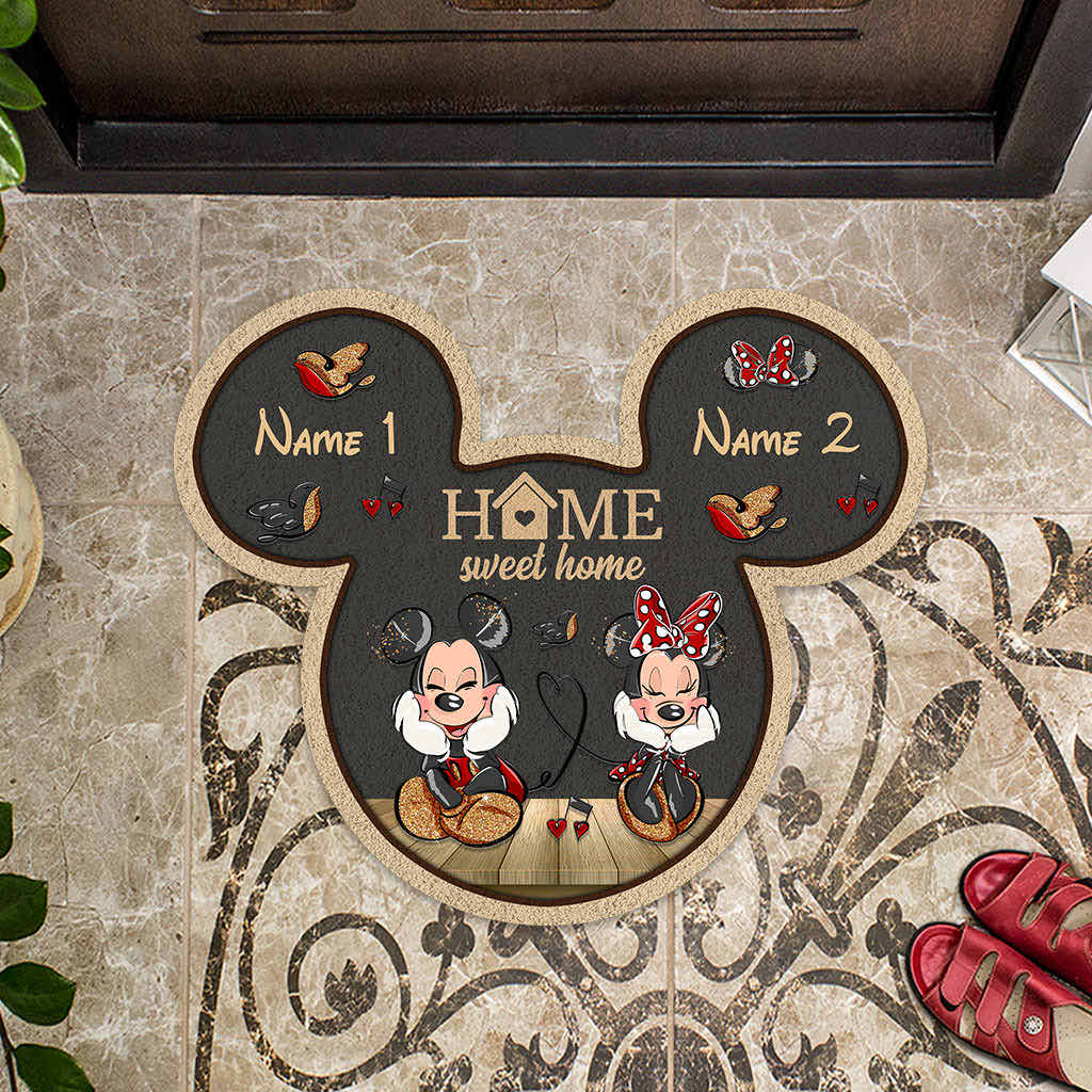 Personalized Mouse Shaped Doormat Custom Home Sweet Home Gift Shaped Doormat GradoCreations
