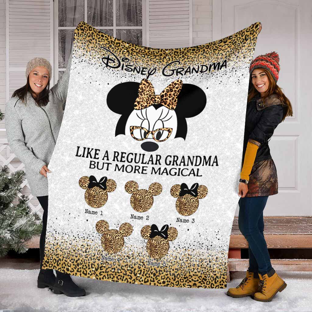 Personalized Disney Grandma Blanket Custom Names Gift for Mother's Day Blanket GradoCreations