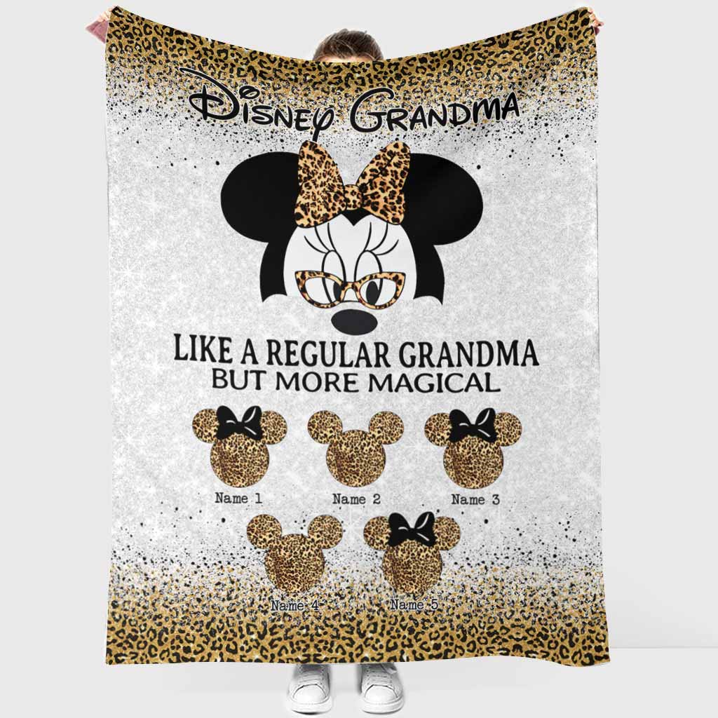 Personalized Disney Grandma Blanket Custom Names Gift for Mother's Day Blanket GradoCreations